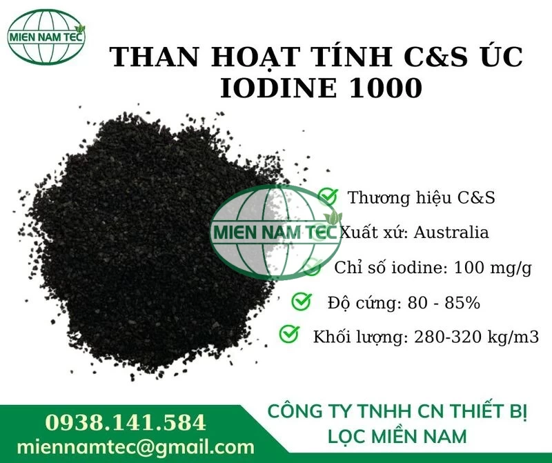 Than hoạt tính C&S Úc lodine 1000