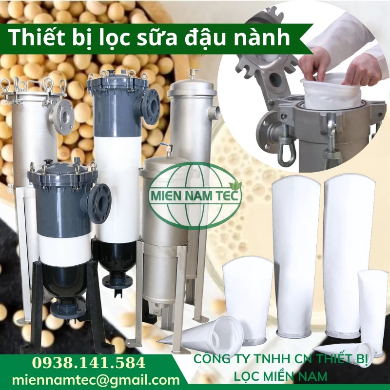Thiết bị lọc sữa đậu nành- Bình Túi lọc sữa đậu nành