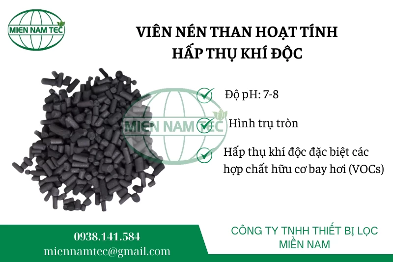 Viên nén than hoạt tính hấp thụ khí độc