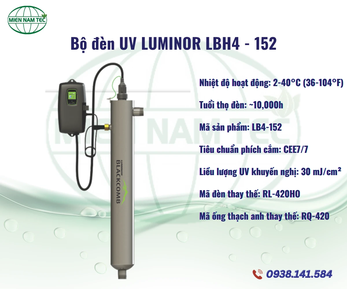 Bộ đèn UV LUMINOR LBH4-152 