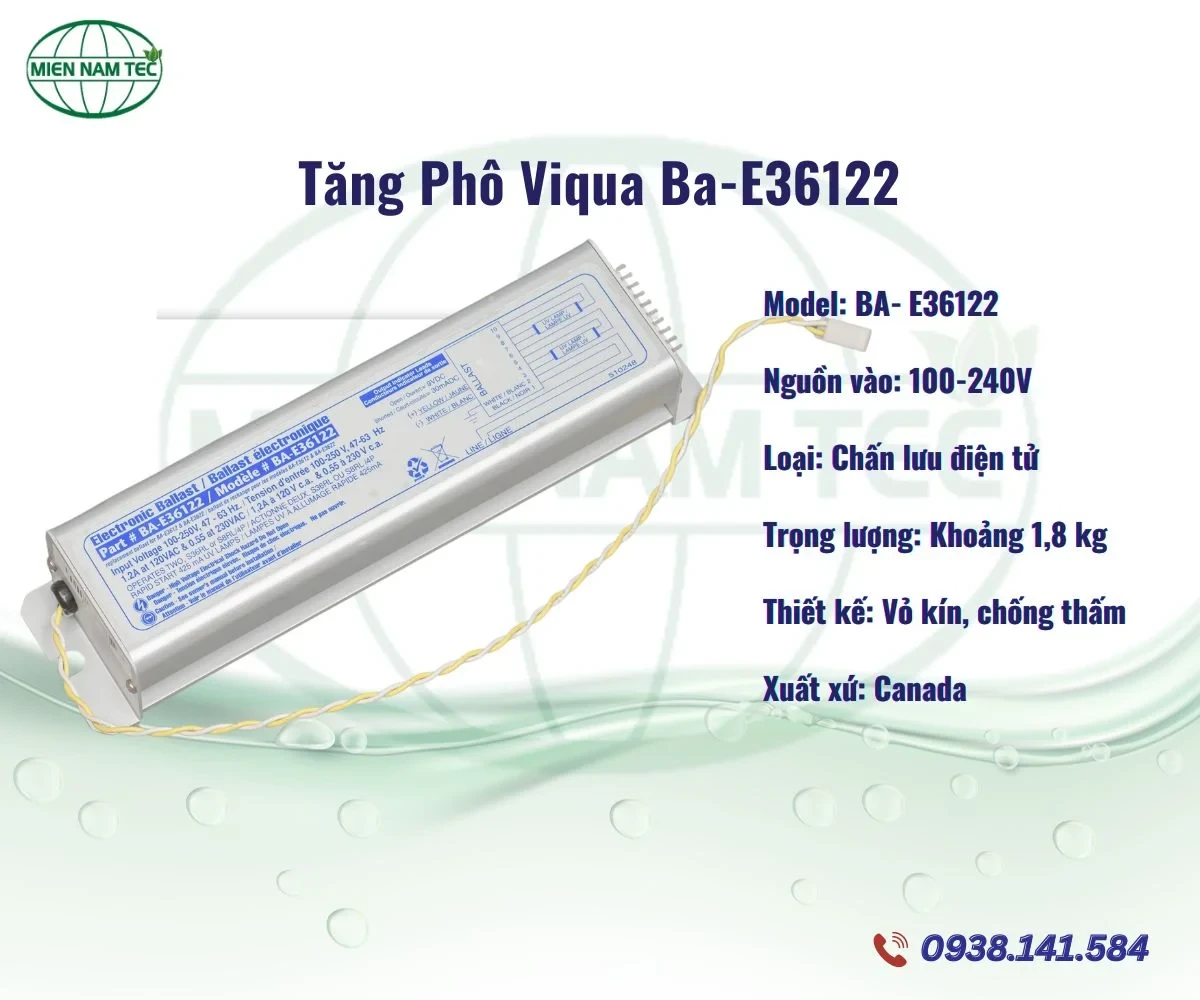 TĂNG PHÔ (BALLAST) ĐÈN UV VIQUA STERILING CANADA (R-CAN) - BA-E36122