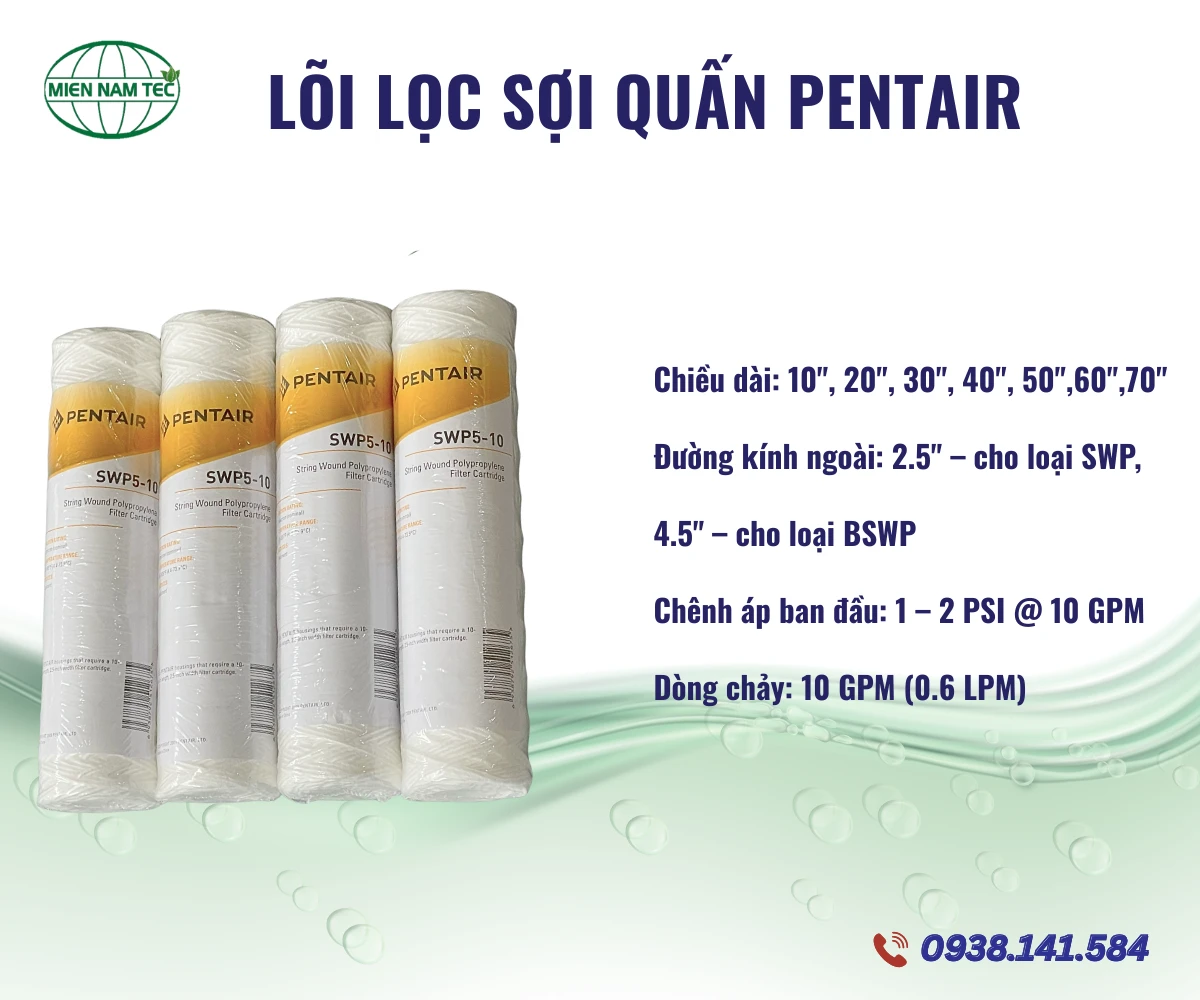 Lõi lọc sợi quấn Pentair