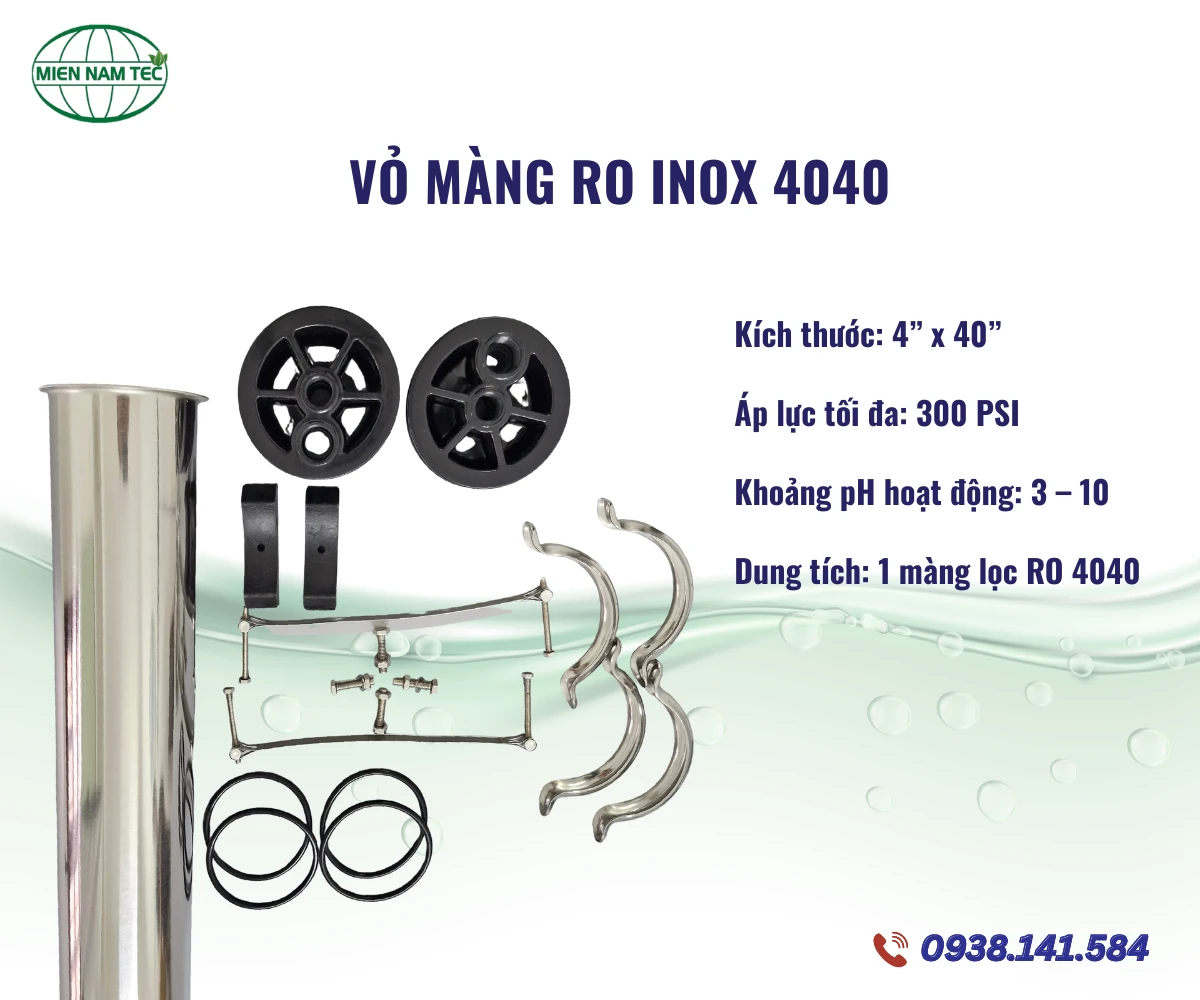 Vỏ màng RO 4040 inox