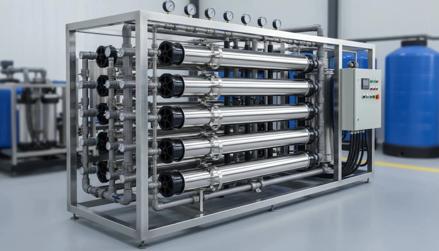 Vỏ màng inox được sử dụng rộng rãi trong các hệ thống lọc nước công nghiệp