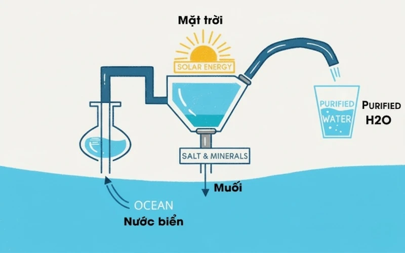 cách lọc nước biển đơn giản