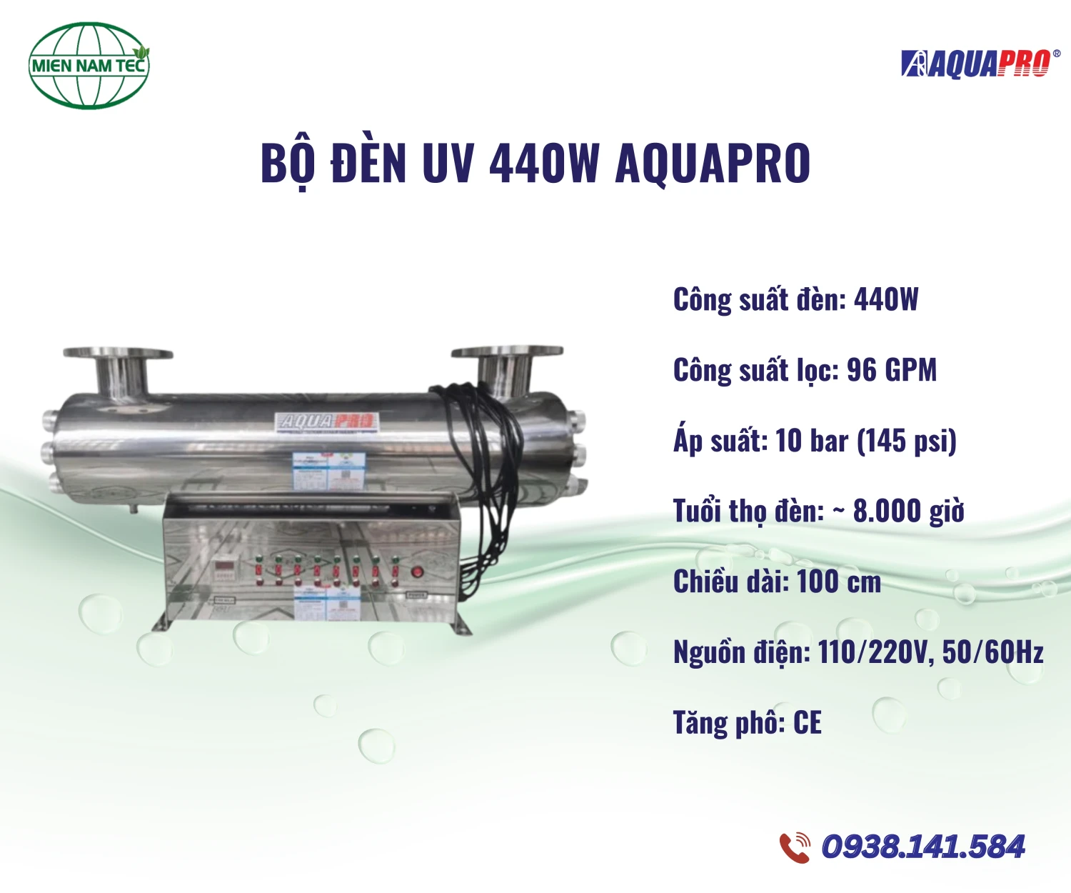 Bộ đèn UV 440W Aquapro