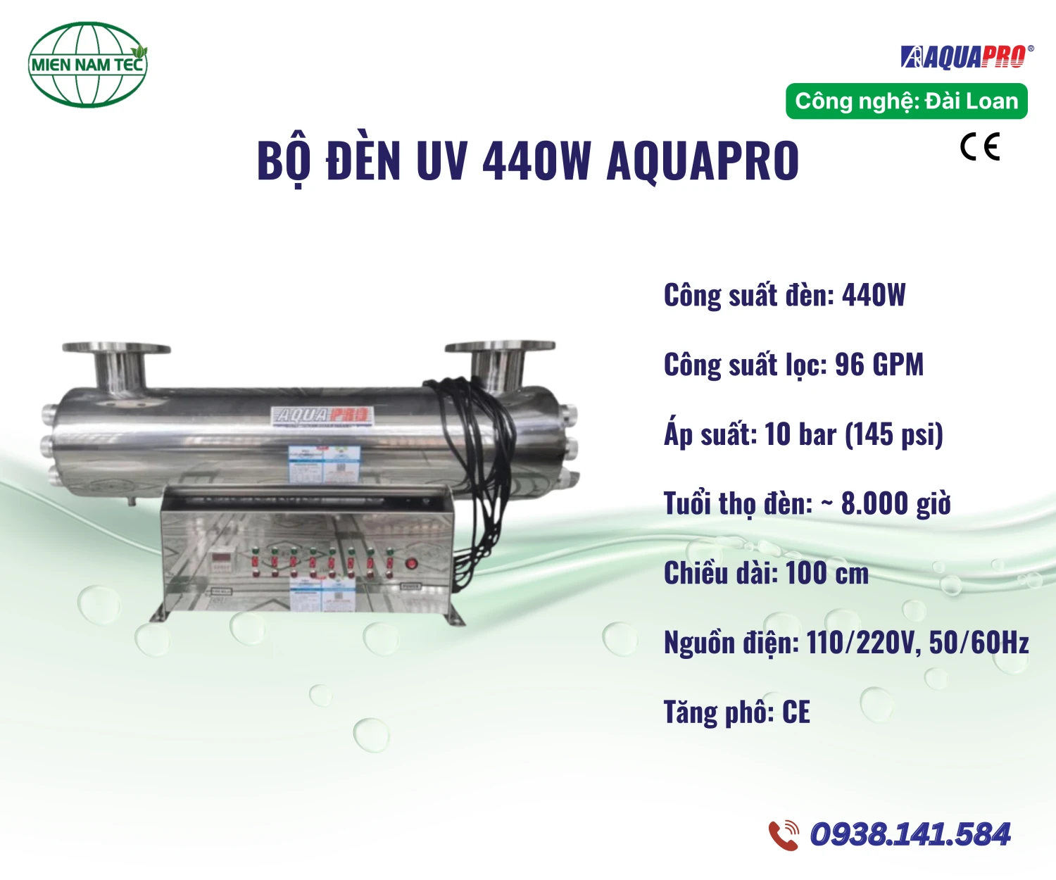Bộ đèn UV 440W Aquapro