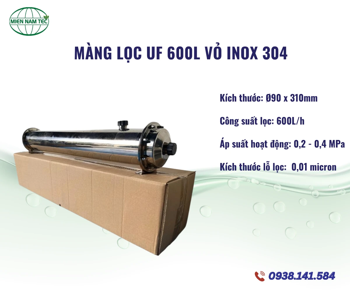 Màng Lọc UF 600L Vỏ Inox 304
