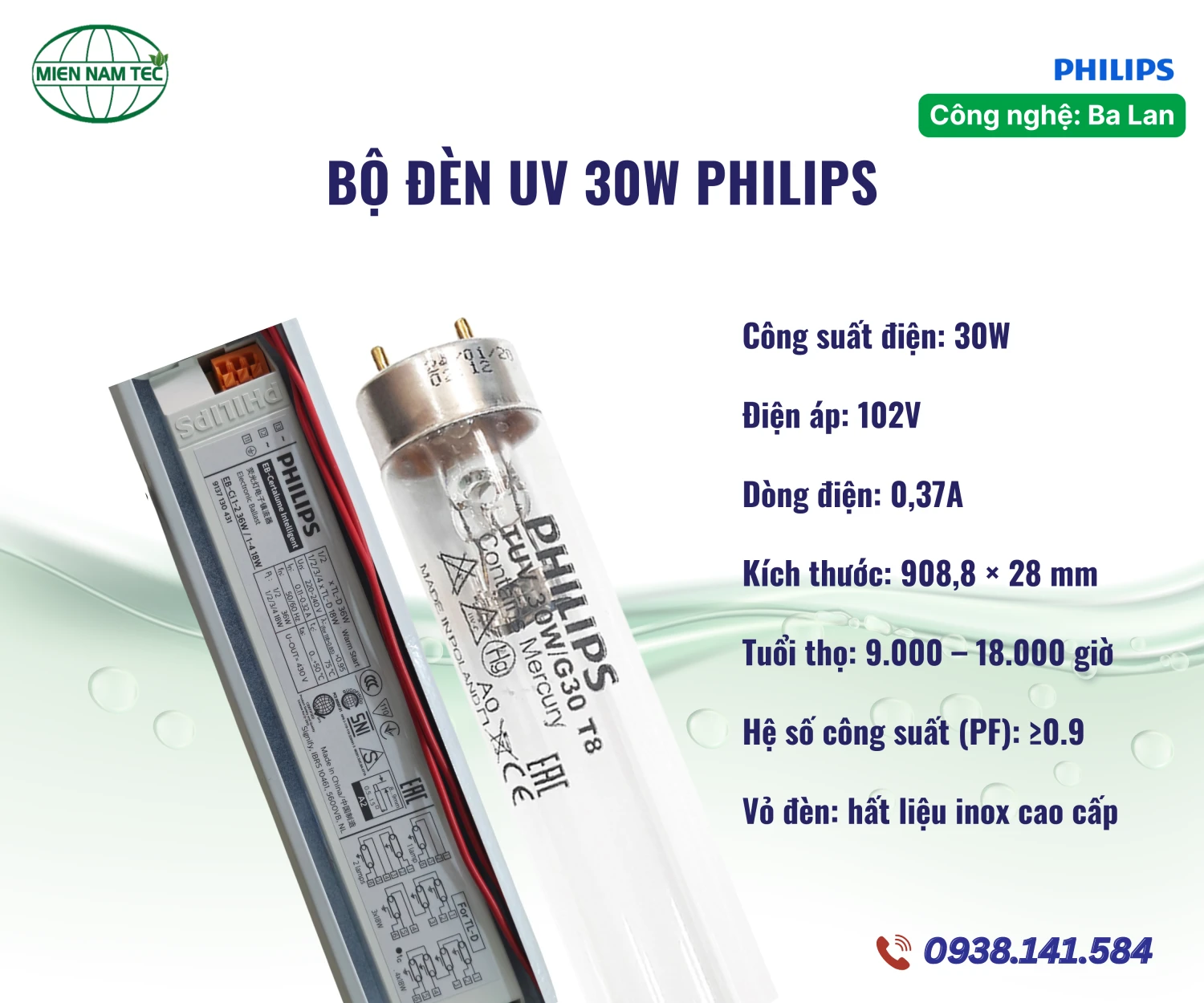 Bộ đèn TUV 30W Philips
