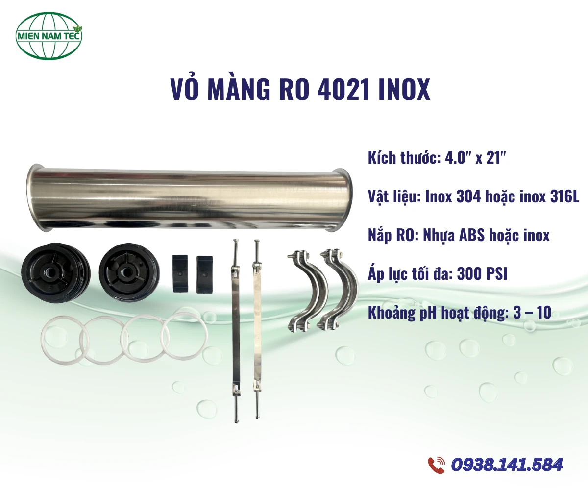 Vỏ Màng RO 4021 Inox