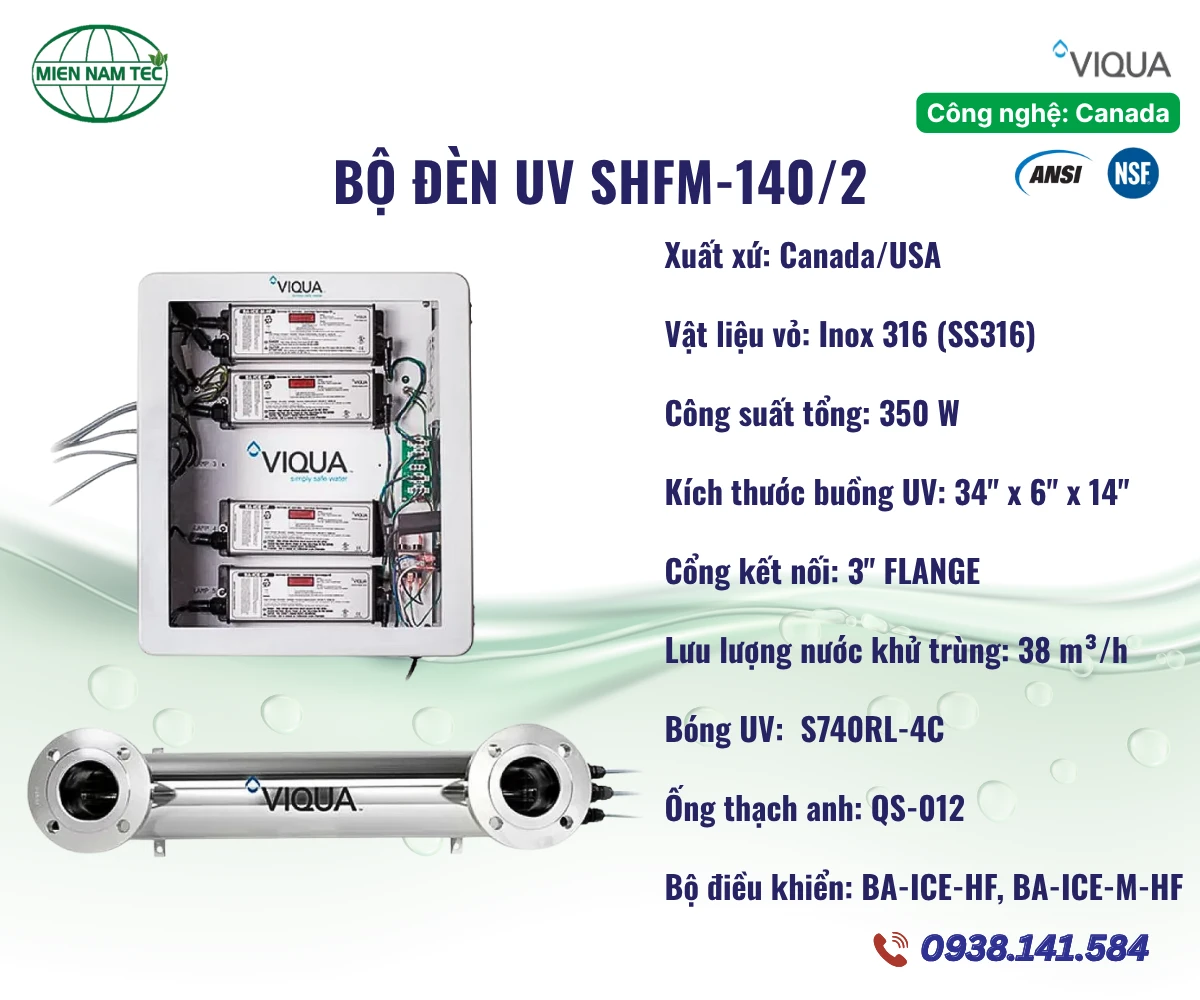 Đèn UV VIQUA SHFM-140/2