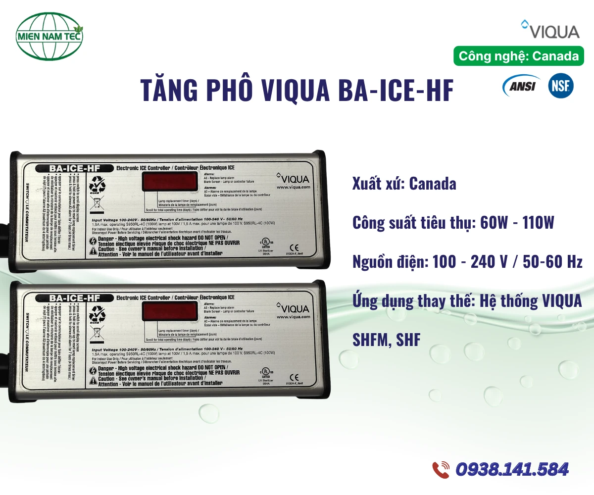 Chấn lưu đèn UV VIQUA BA-ICE-HF