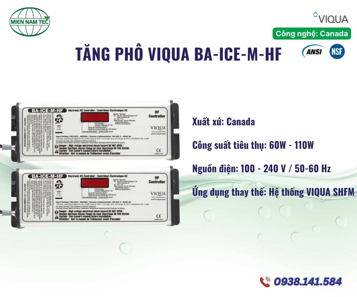 Chấn lưu đèn UV VIQUA BA-ICE-M-HF
