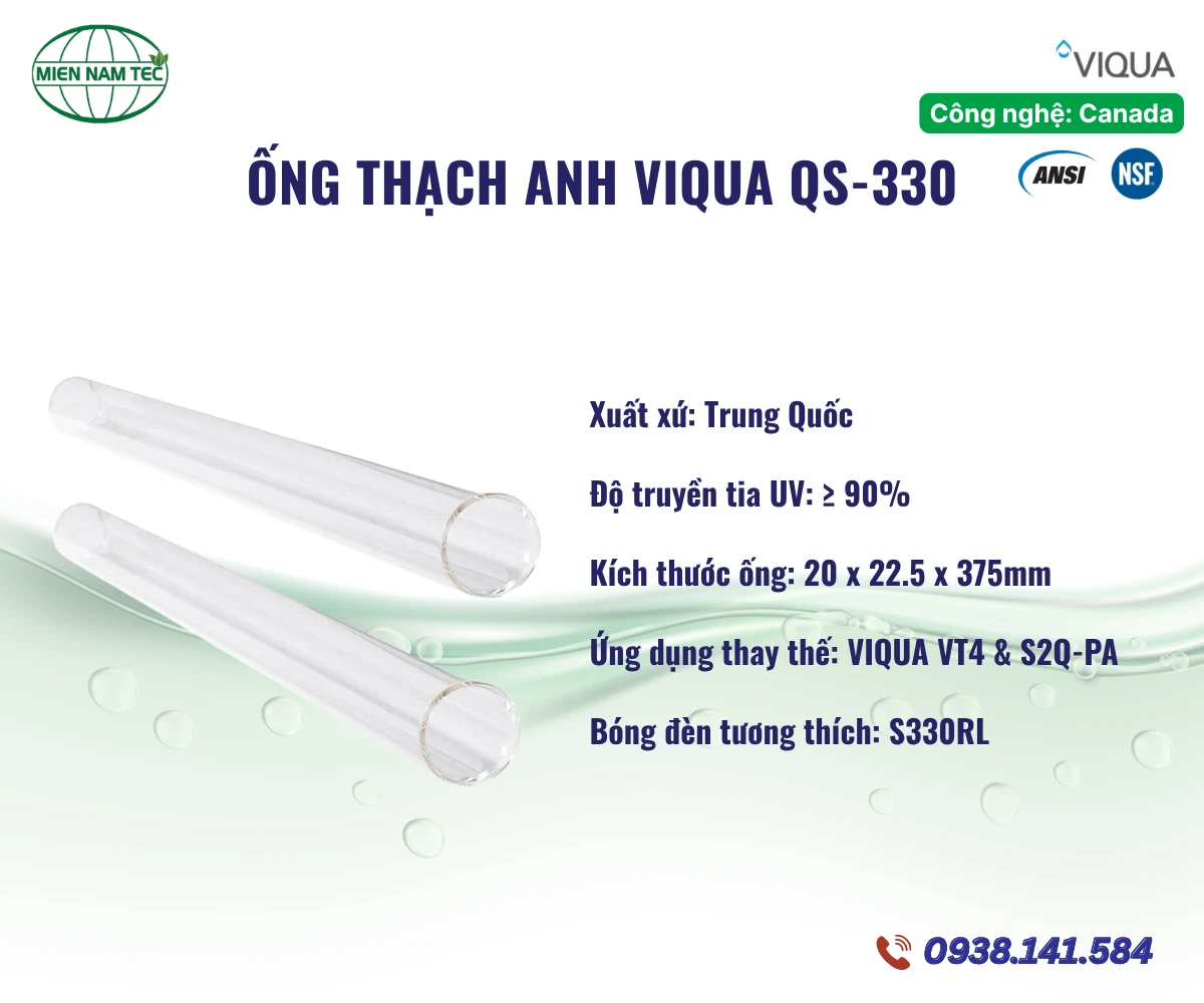 Ống thạch anh VIQUA QS-330