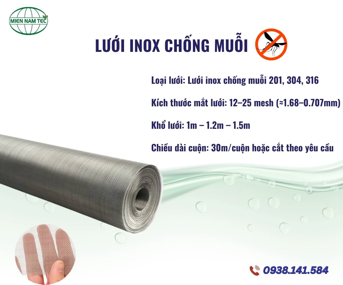 Lưới inox chống muỗi