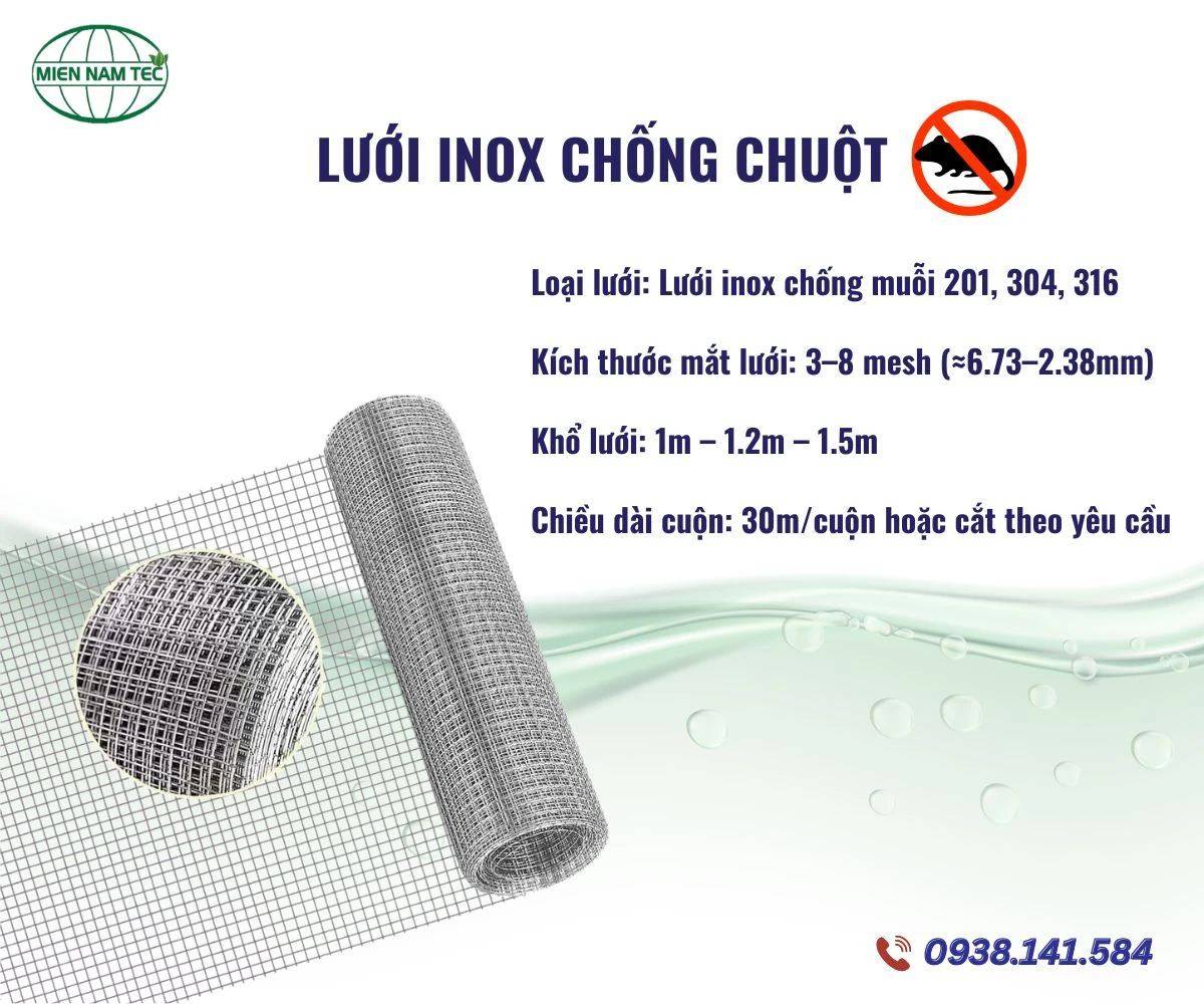 Lưới inox chống chuột