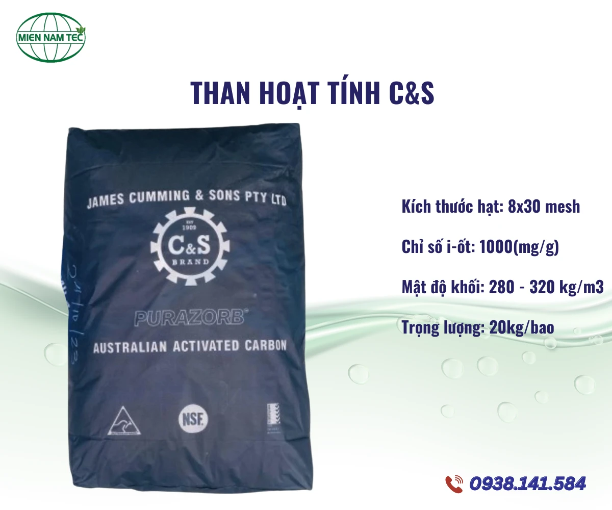 Than hoạt tính C&S Úc lodine 1000