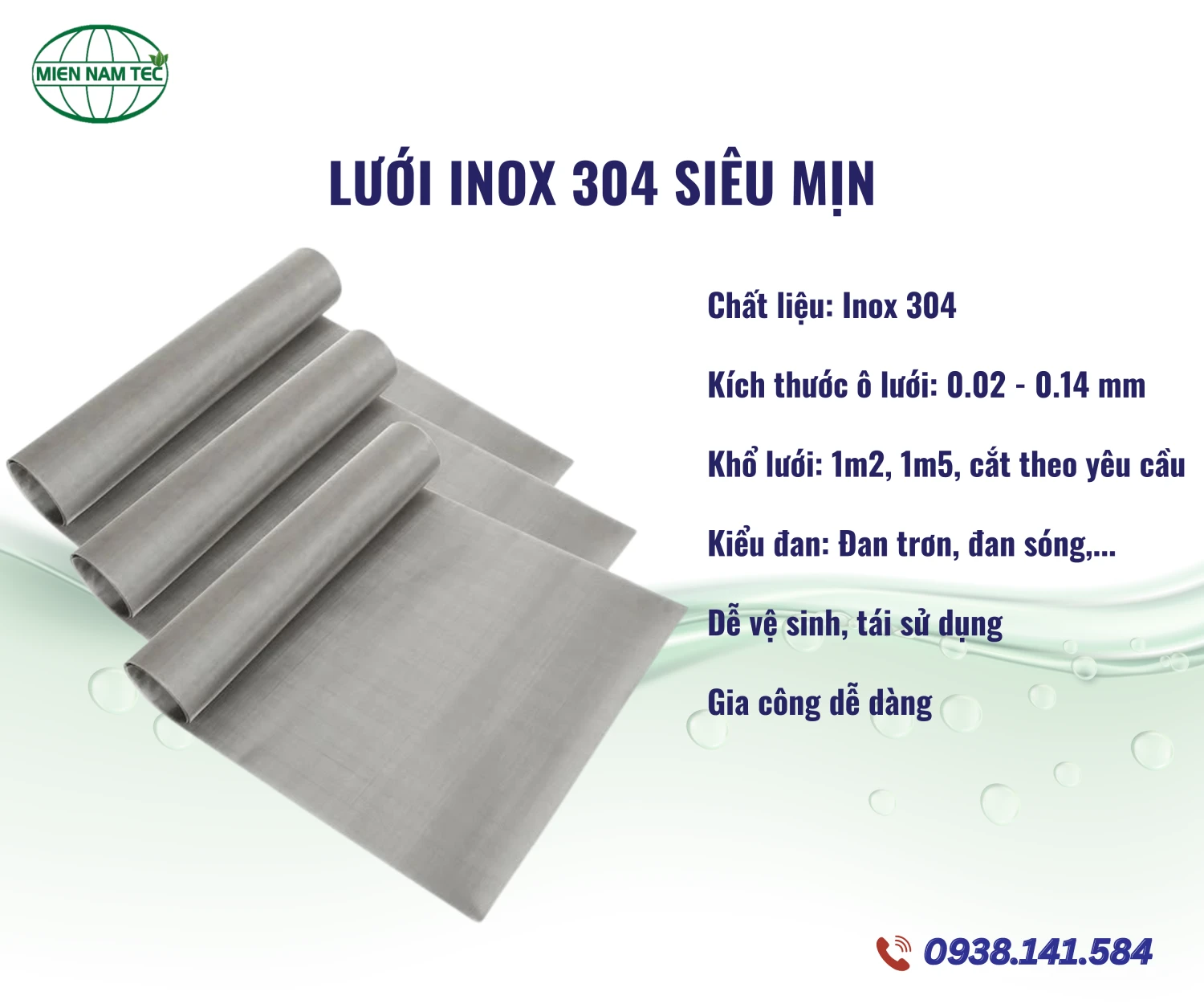Lưới inox 304 siêu mịn