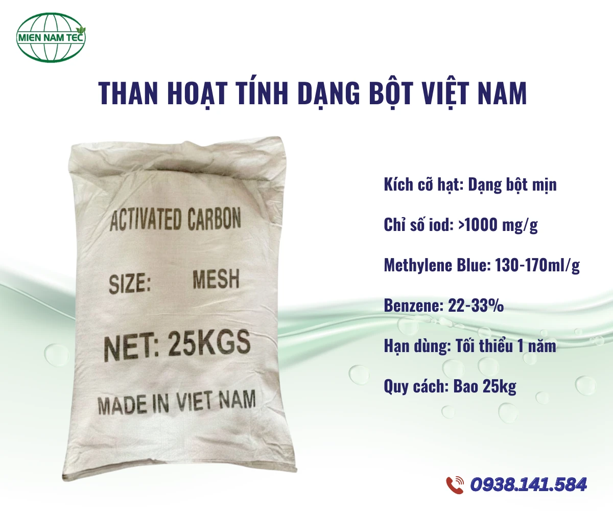 Than Hoạt Tính Dạng Bột Việt Nam