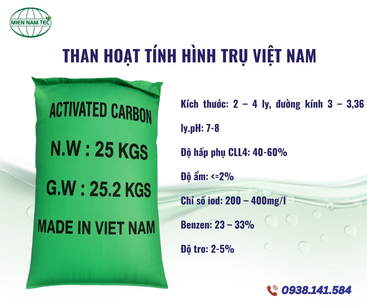 Than Hoạt Tính Hình Trụ Việt Nam