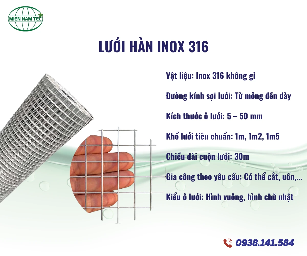Lưới hàn inox 316
