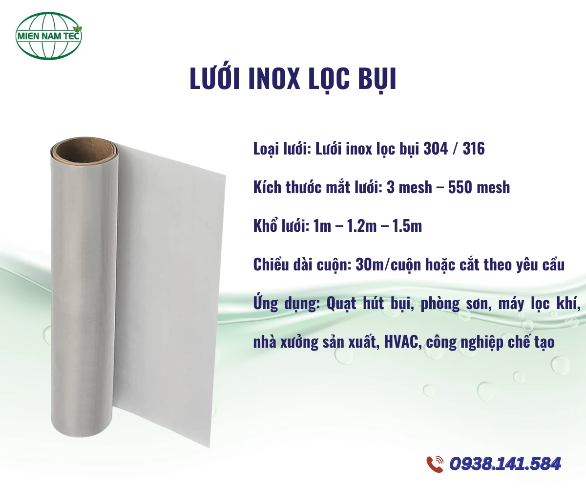Lưới inox lọc bụi