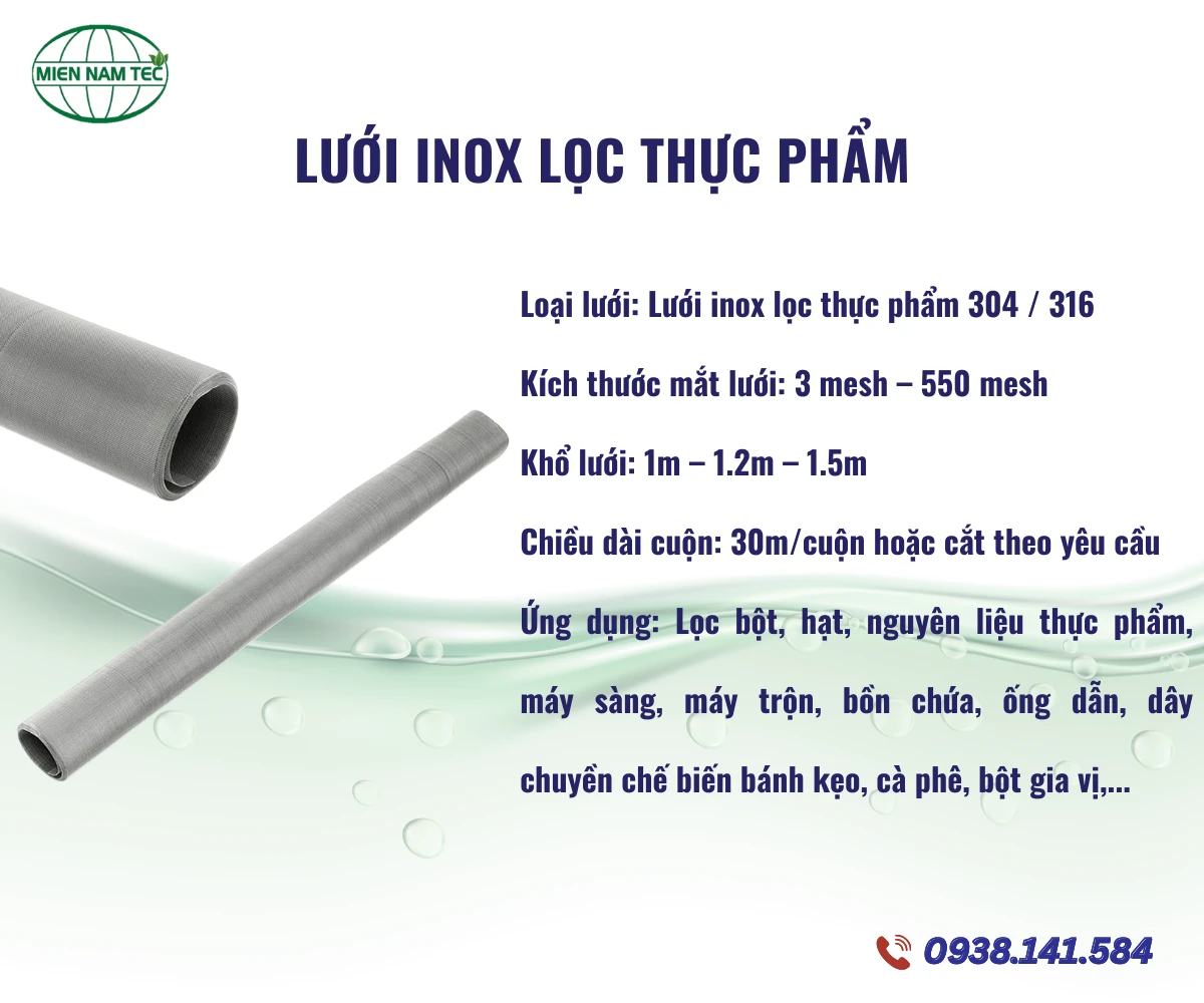 Lưới inox lọc thực phẩm