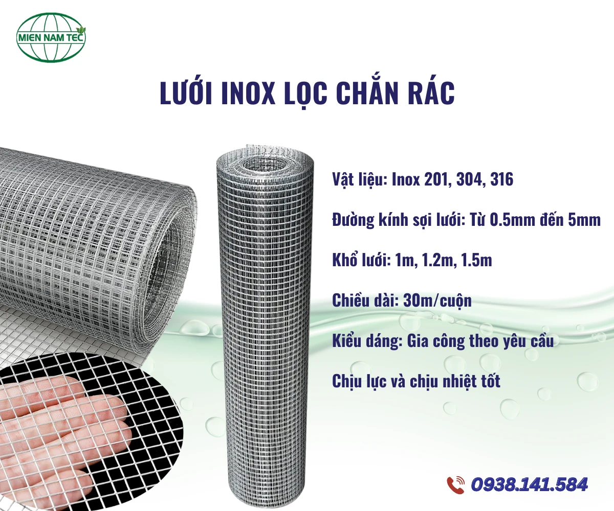 Lưới inox lọc chắn rác