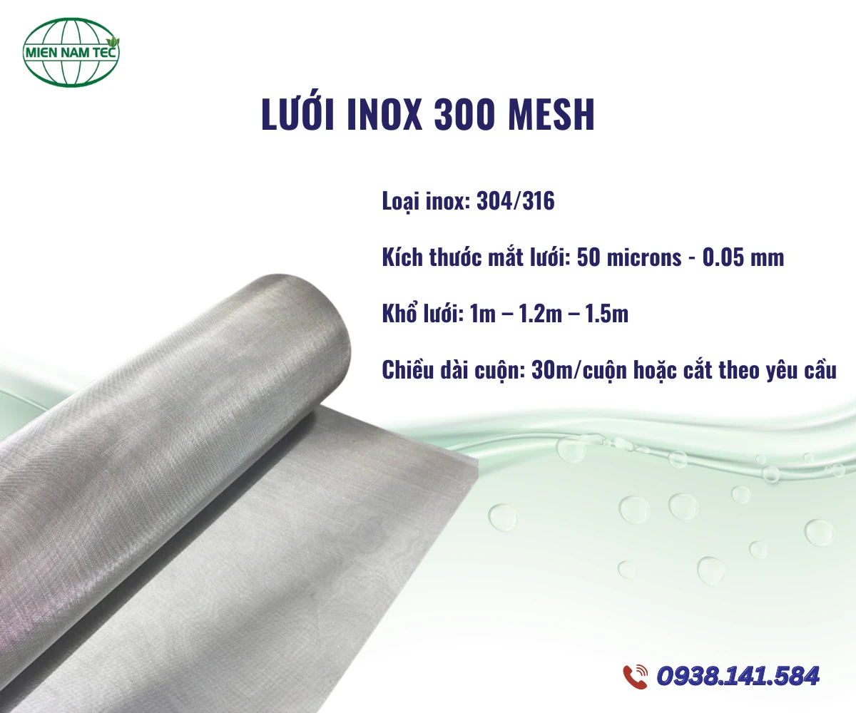 Lưới inox 300 mesh