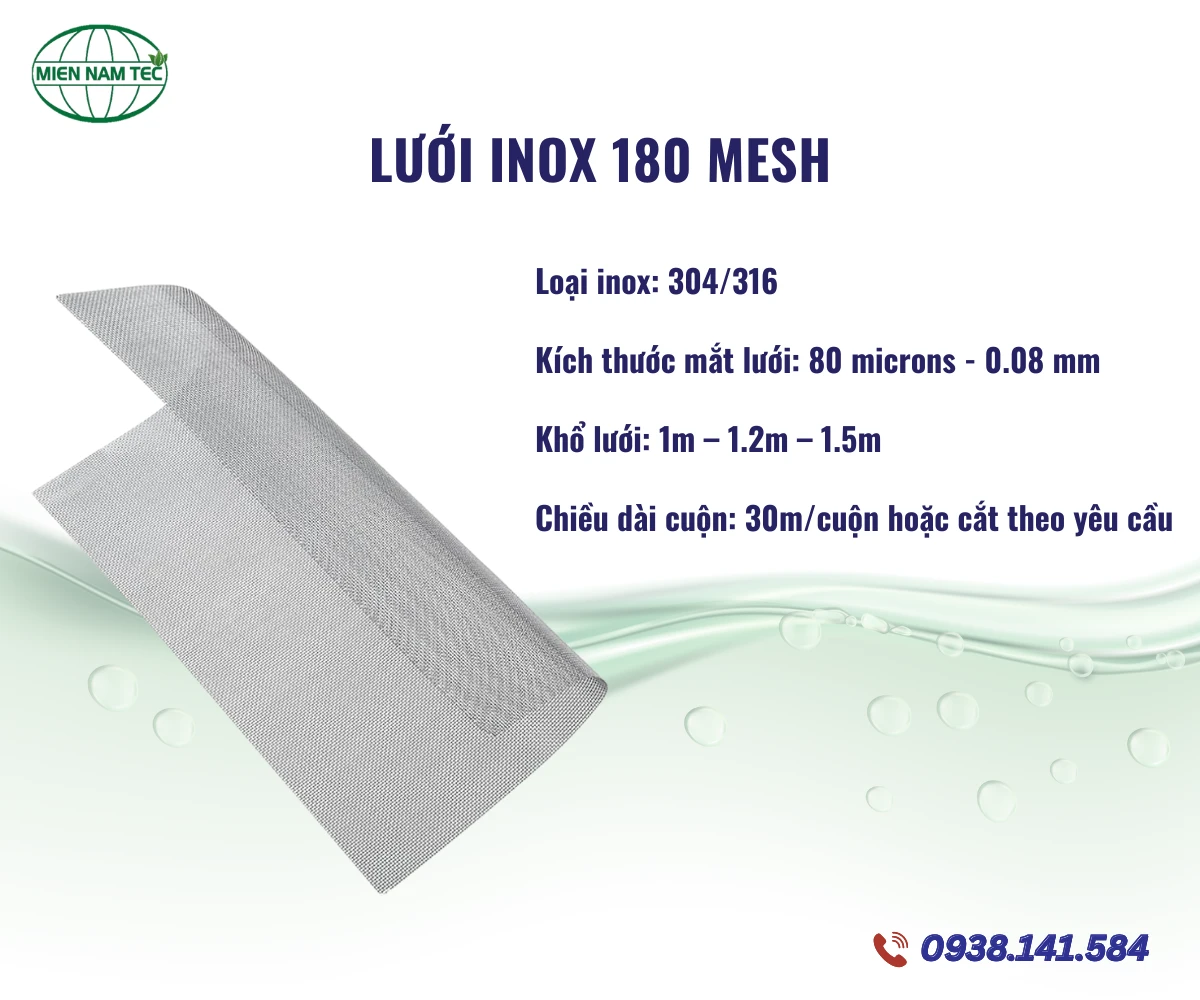 Lưới inox 180 mesh