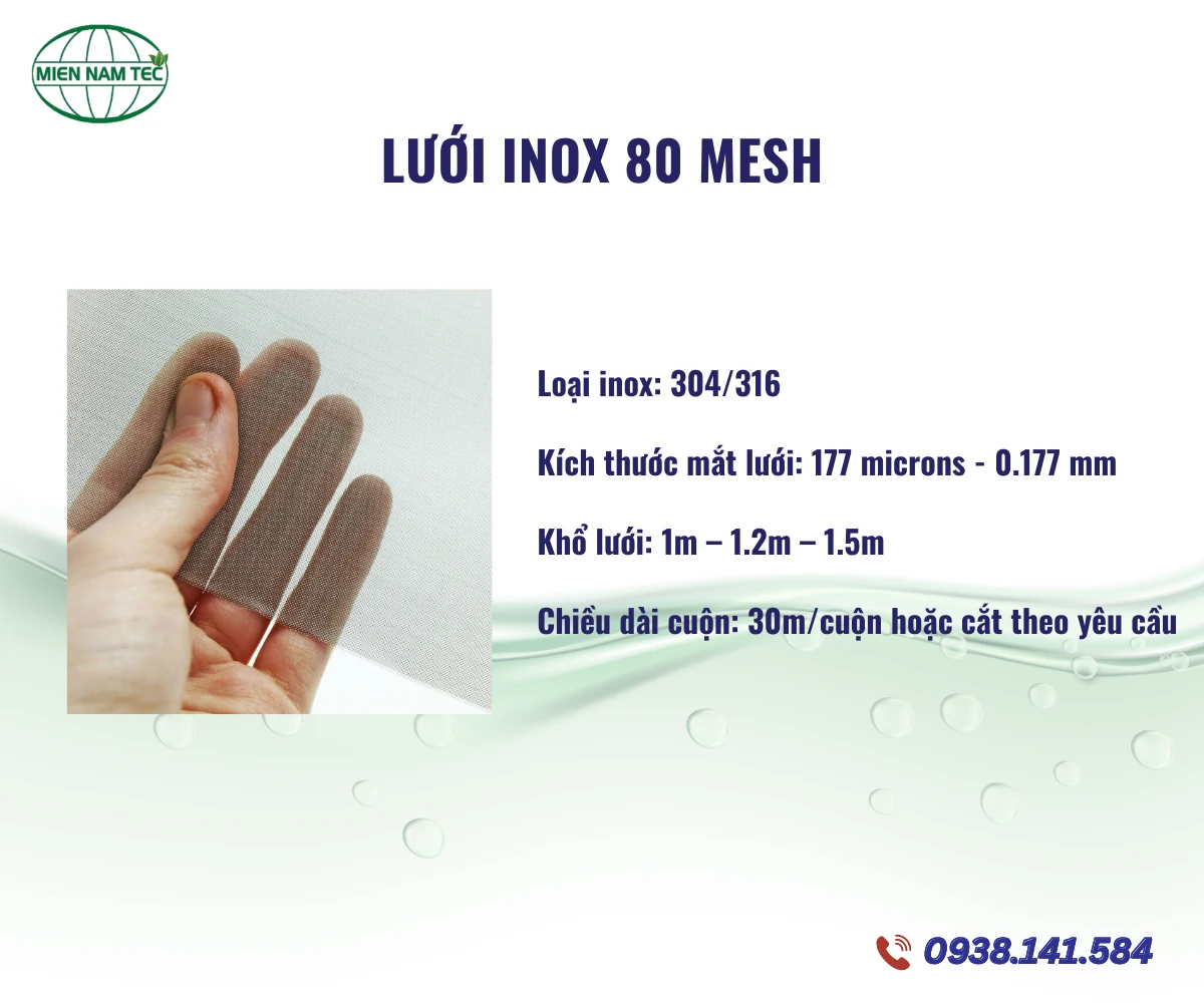 Lưới inox 80 mesh