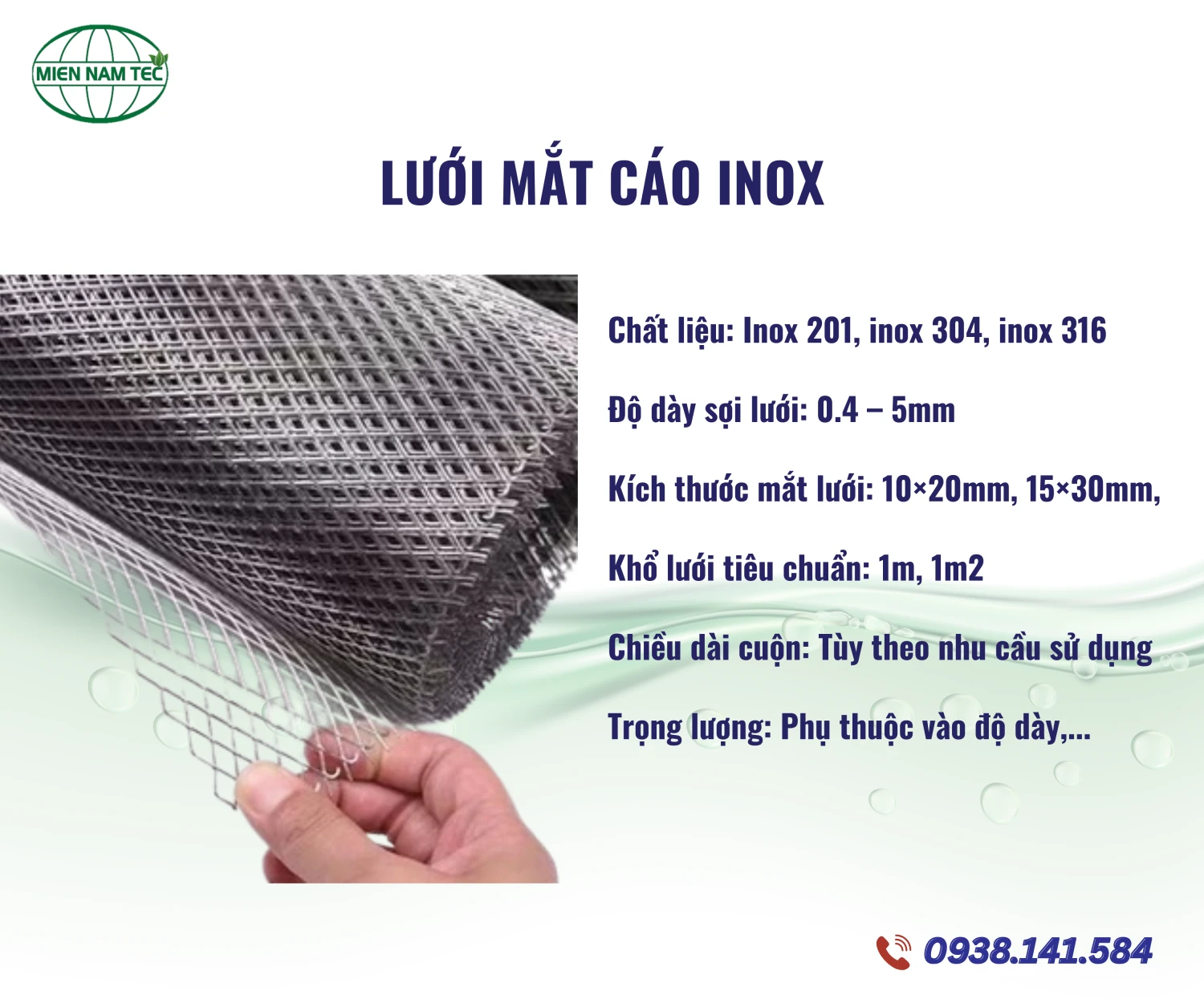 Lưới mắt cáo inox
