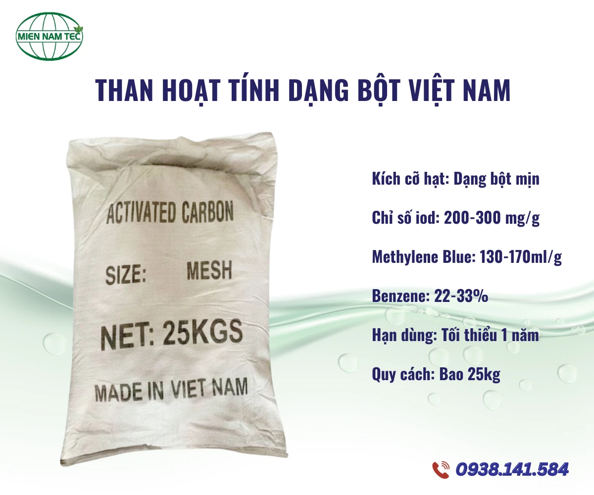 Than Hoạt Tính Dạng Bột Việt Nam