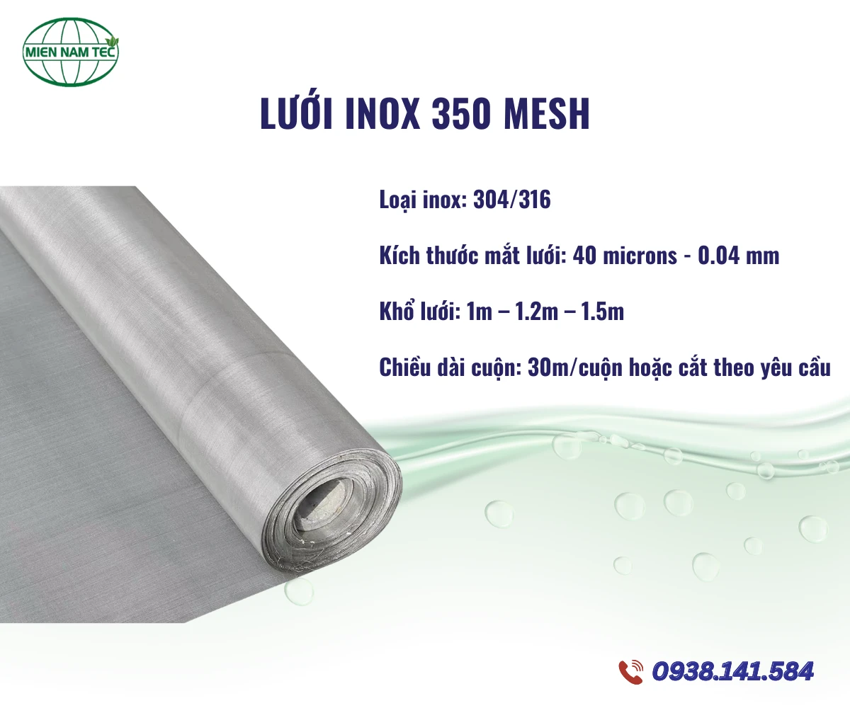 Lưới inox 350 mesh