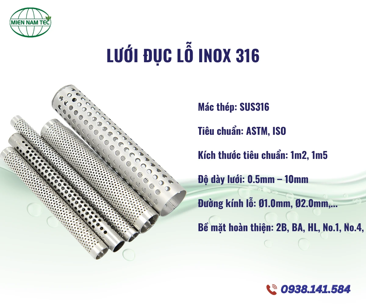 Lưới đục lỗ inox 316