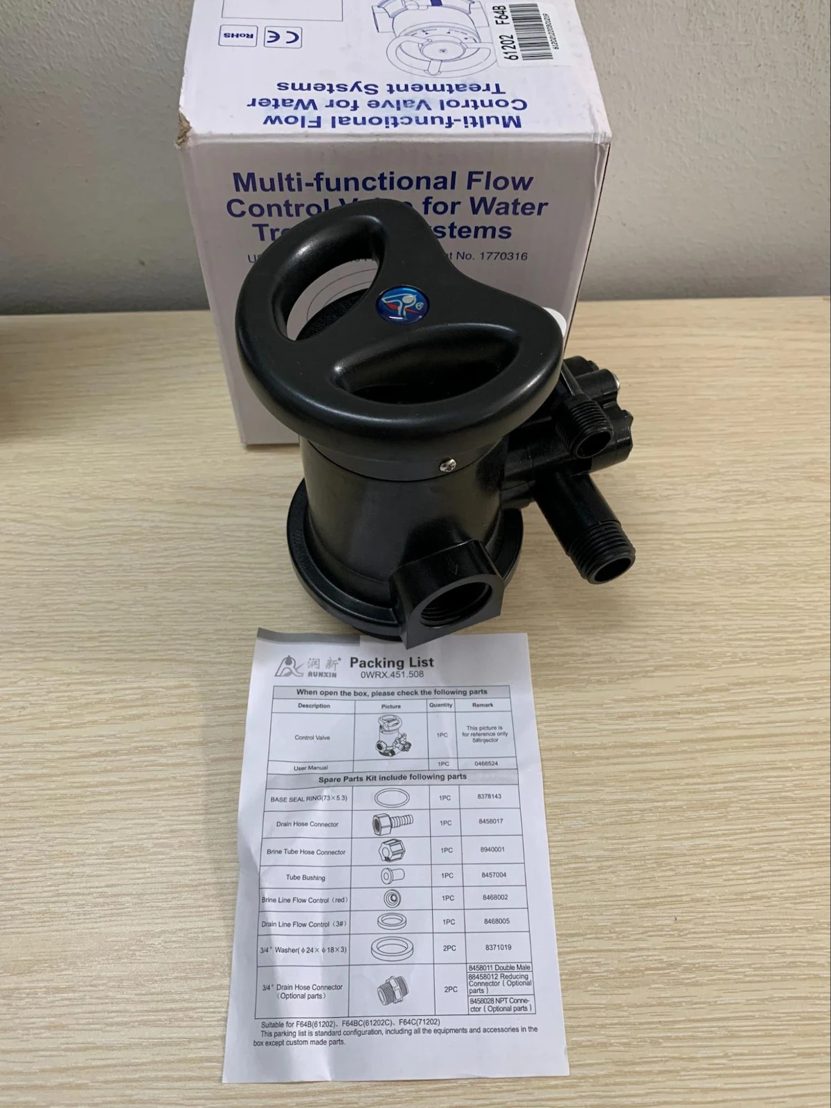 Thông số kỹ thuật của van F64B