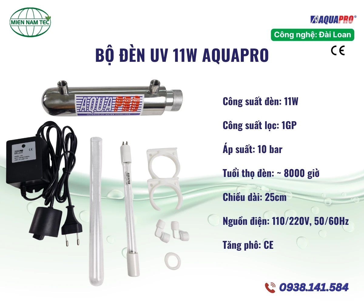 Bộ đèn UV 11W Aquapro