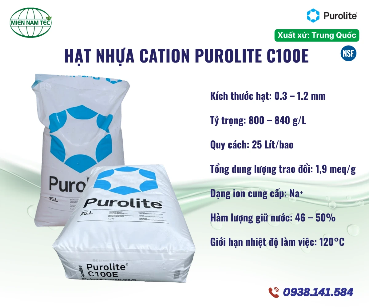 Hạt Nhựa Cation Purolite C100E