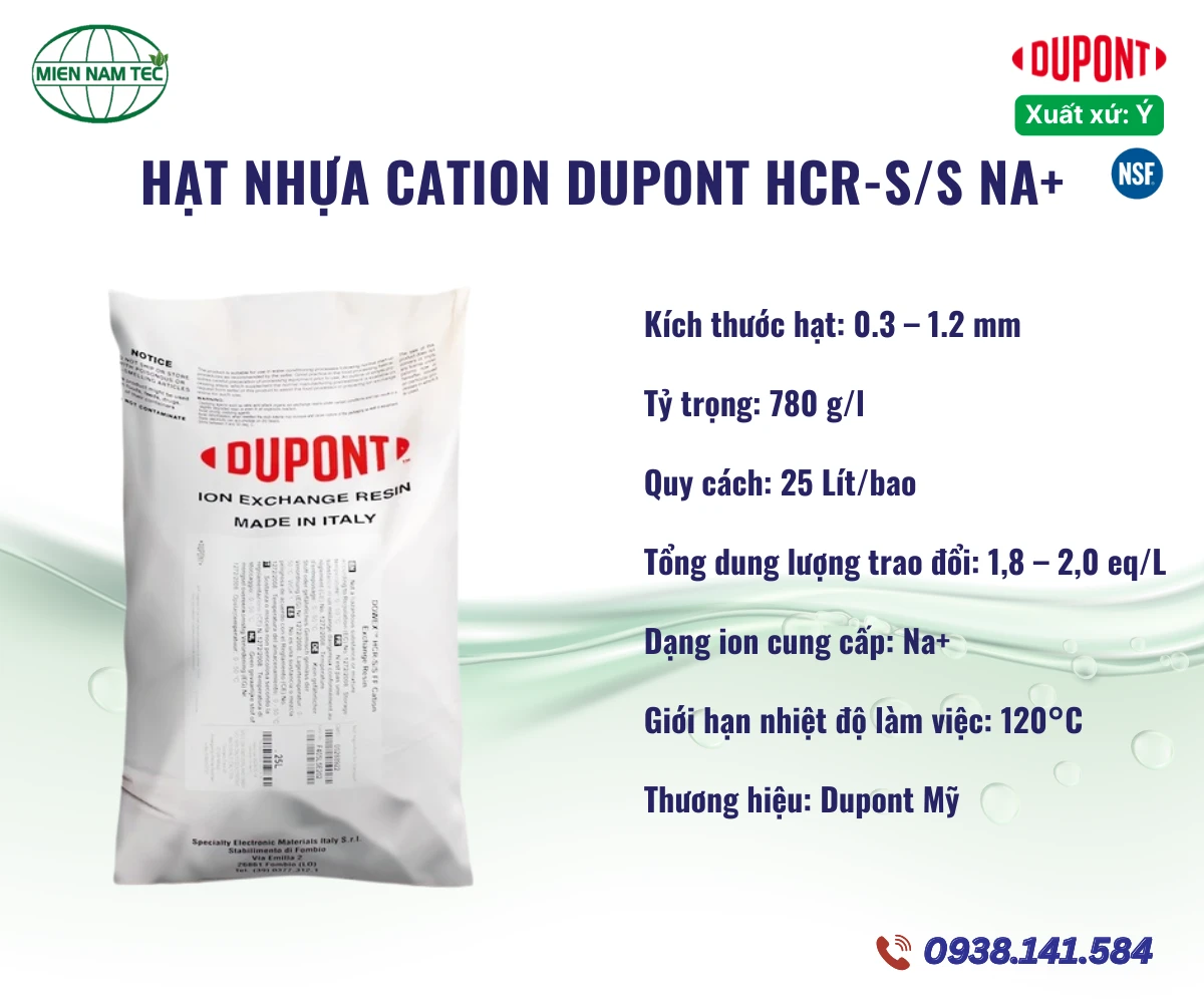 Hạt nhựa Cation Dupont HCR-S/S Na+