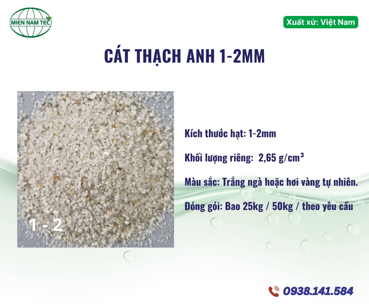 Cát thạch anh 1-2mm