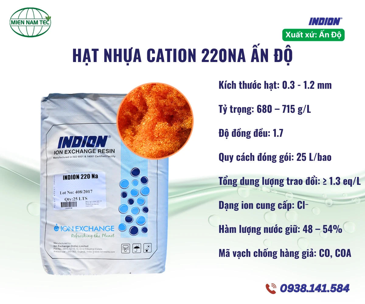 Hạt nhựa Cation 220Na Ấn Độ