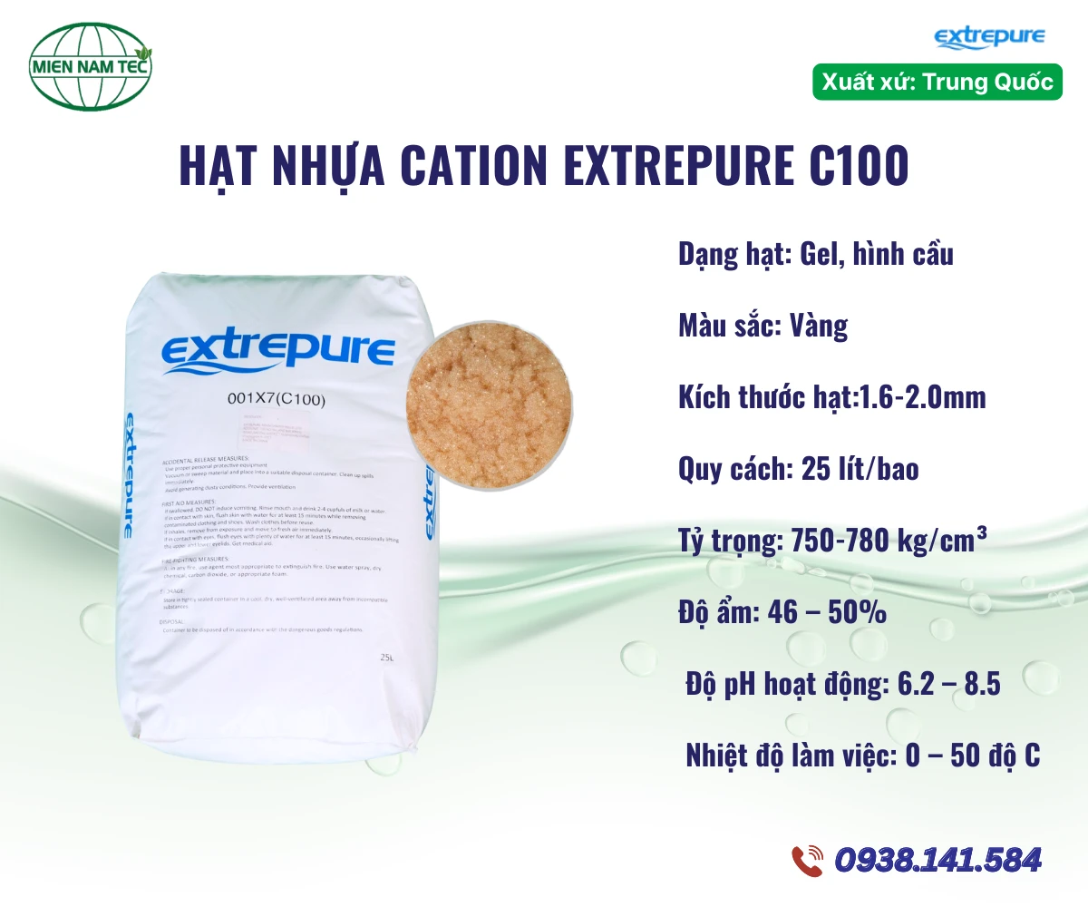 Hạt Nhựa Cation Extrepure C100