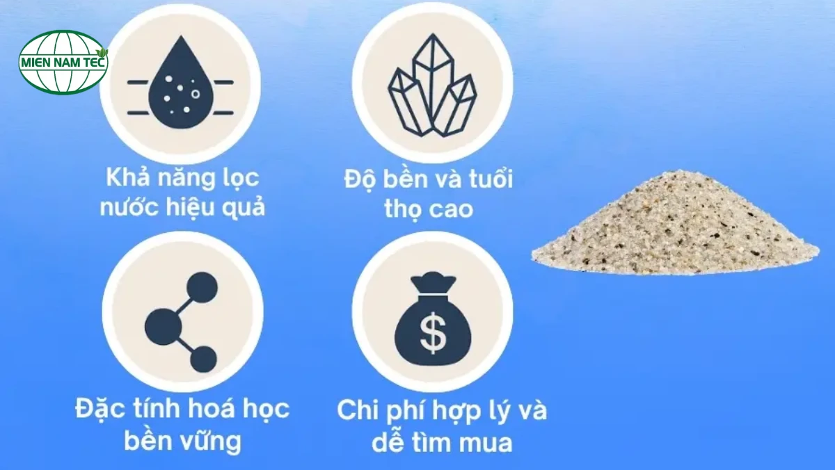 Tác dụng của cát thạch anh trong lọc nước