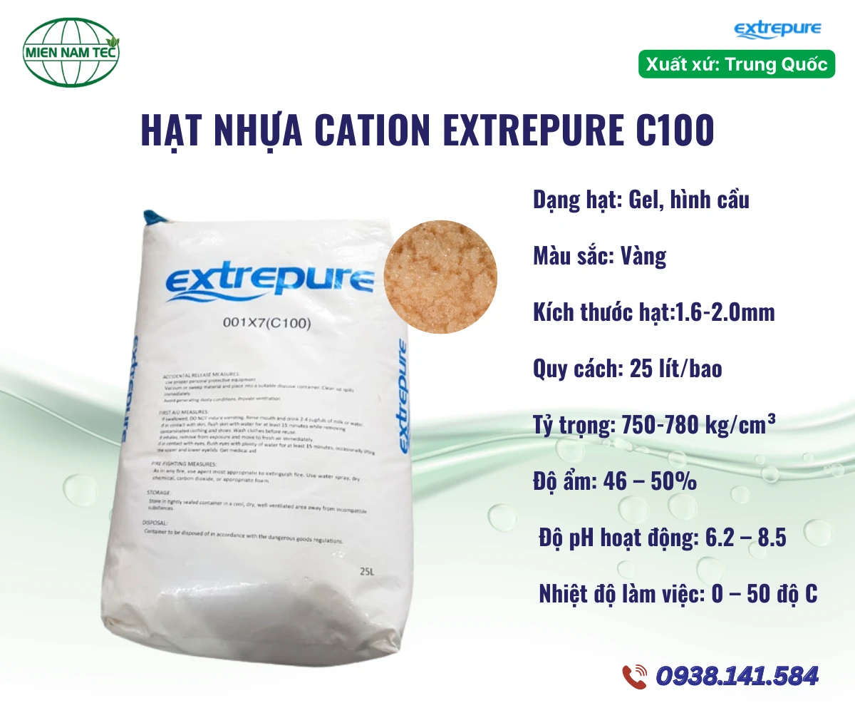 Hạt Nhựa Cation Extrepure C100