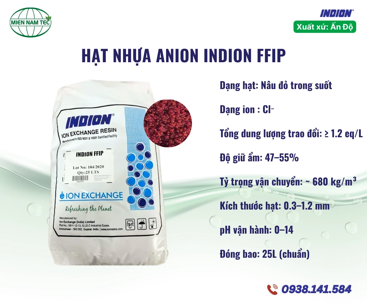 Hạt Nhựa Anion Indion FFIP