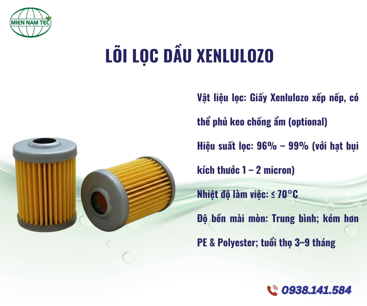 Lõi Lọc Dầu Giấy Xenlulozo
