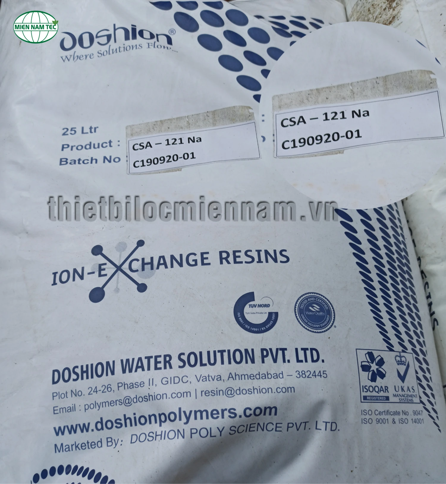 Hạt nhựa trao đổi ion CSA 121