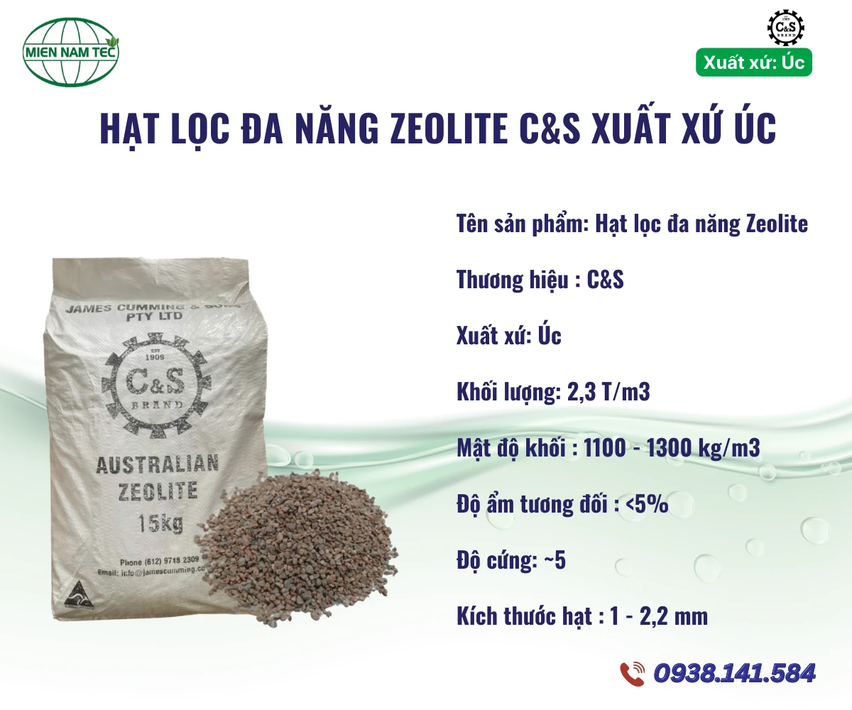 Hạt lọc đa năng Zeolite C&S xuất xứ Úc
