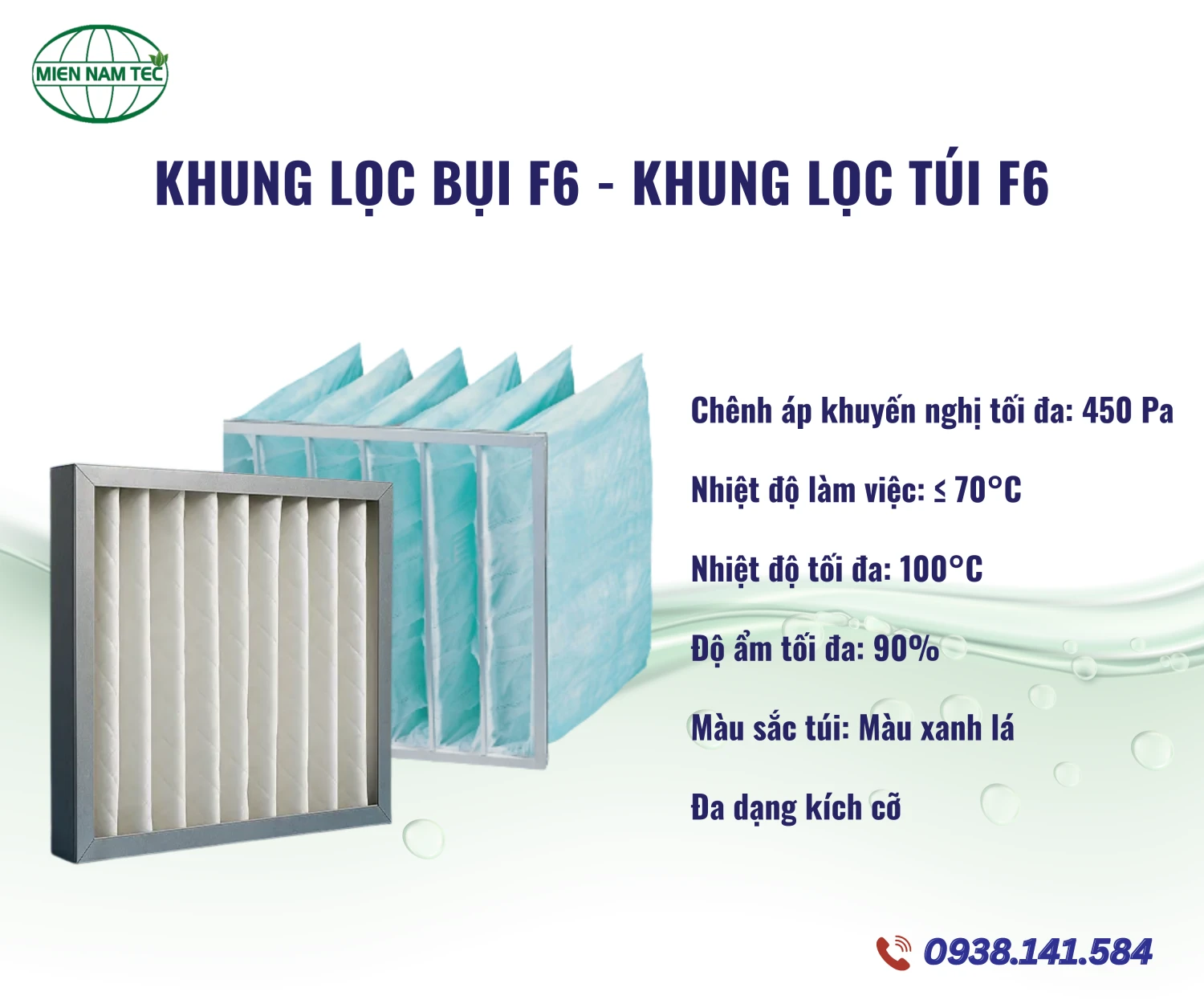 Khung Lọc Bụi F6 – Khung Lọc Túi F6