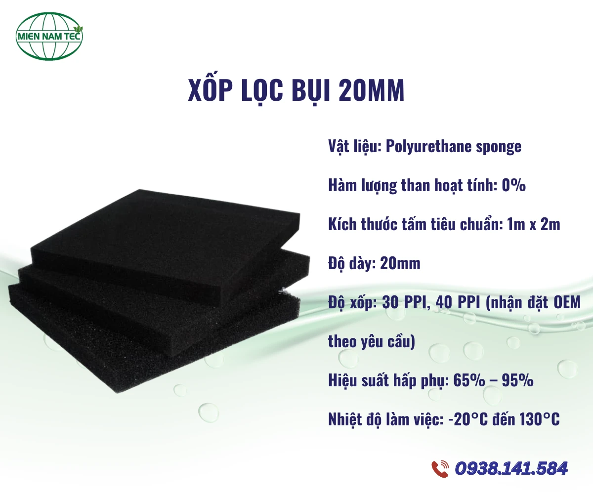 Tấm Xốp Lọc Bụi 20mm